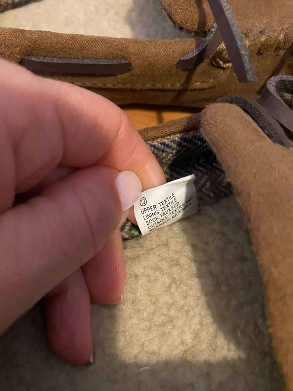 Boys Brown Suede Moccasin Slippers - Picture 5 of 6